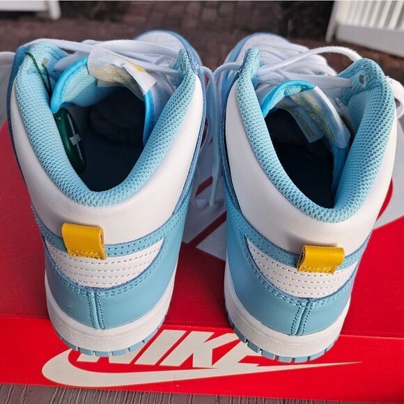 Nike Dunk High Retro UNC BLUE CHILL Mens 7 Womens 8.5 NEW BOX authentic Sneaker - Picture 11 of 14